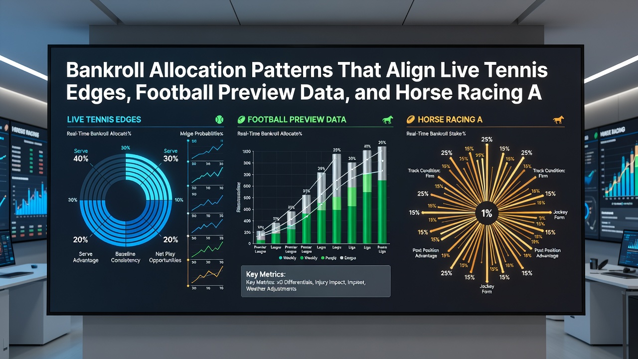 Chart illustrating capital flow between live tennis, football previews, and horse racing accumulators