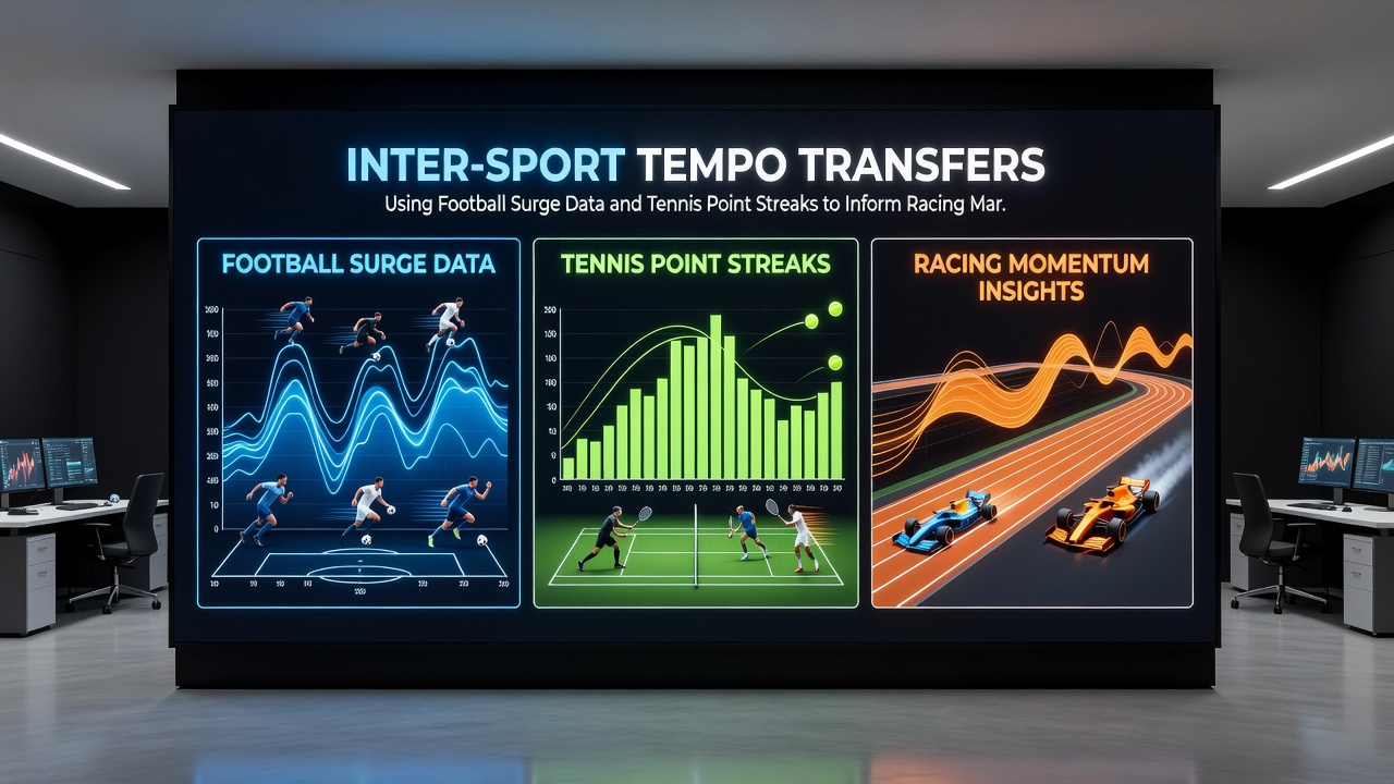 Detailed chart illustrating tempo data transfer pathways from football surges through tennis streaks into horse racing sectional timing and market price adjustments