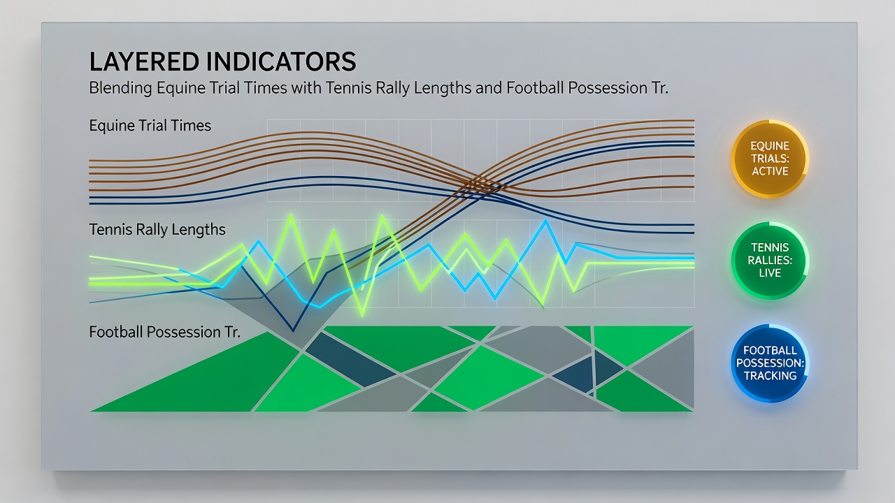 Detailed chart illustrating data integration across horse trials, tennis exchanges, and soccer possession statistics