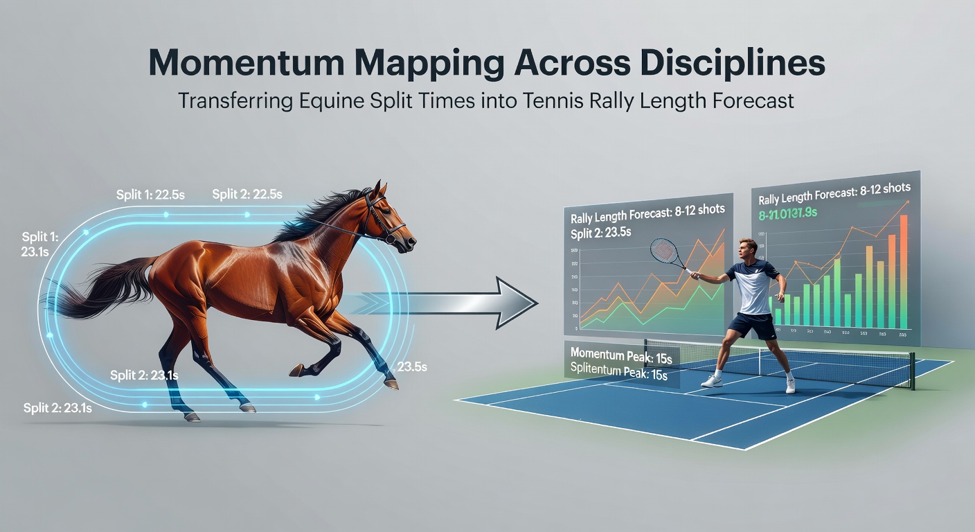 Diagram illustrating data flow from equine split times to tennis rally forecasts and football possession analysis