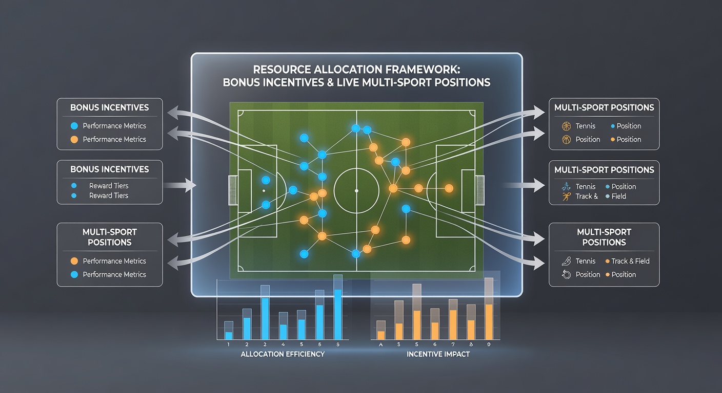 Infographic of bonus incentive structures applied to live multi-sport positions in football, tennis, and horse racing