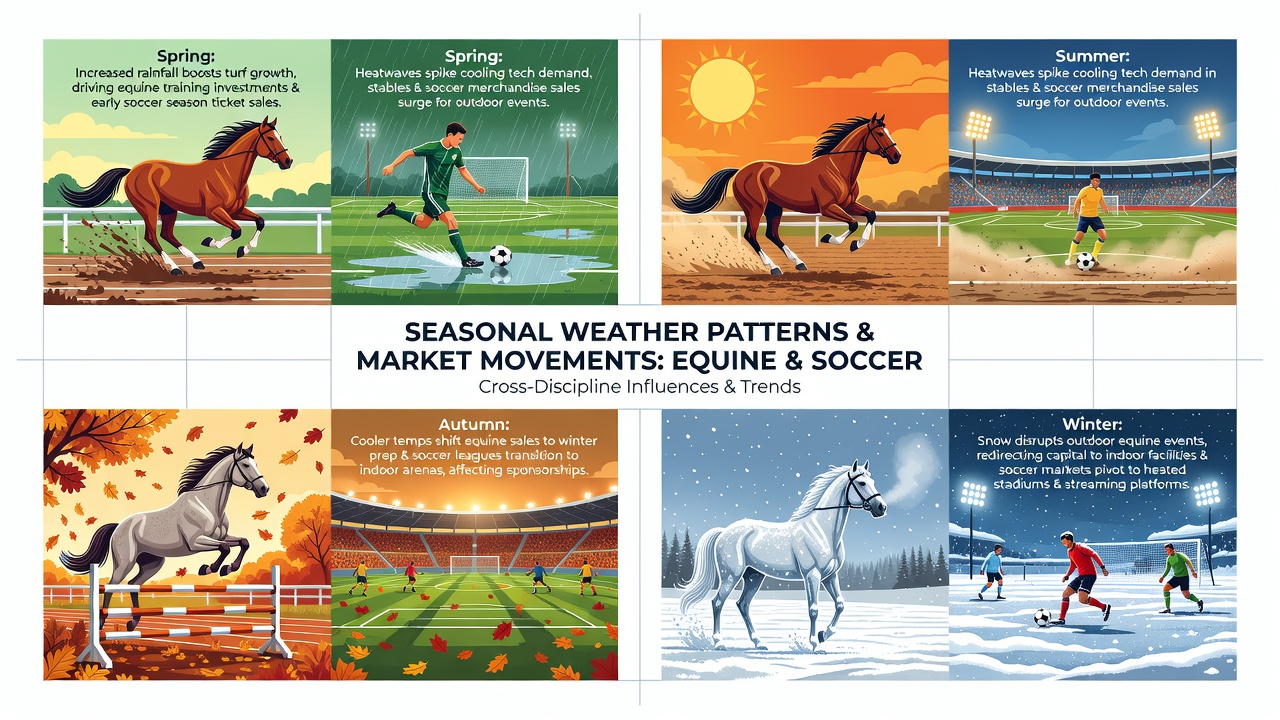 Detailed analysis of weather data overlays on performance metrics from equine, soccer, and tennis competitions